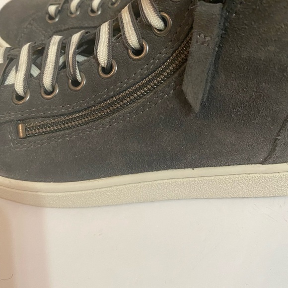 UGG "Olive" Trainer High Top Suede Sneaker Gray Size 6.5 - Picture 5 of 12